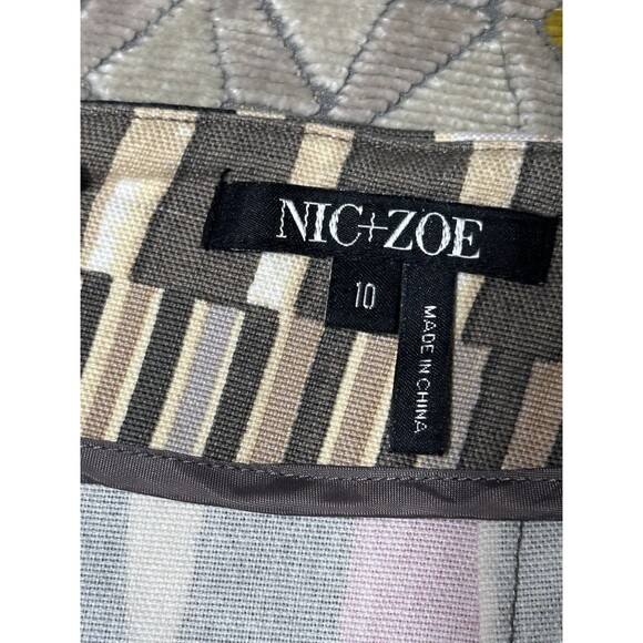 NIC+ZOE Women Size 10 'Starboard' Geo-Print Pencil Skirt Office Career - Picture 9 of 11